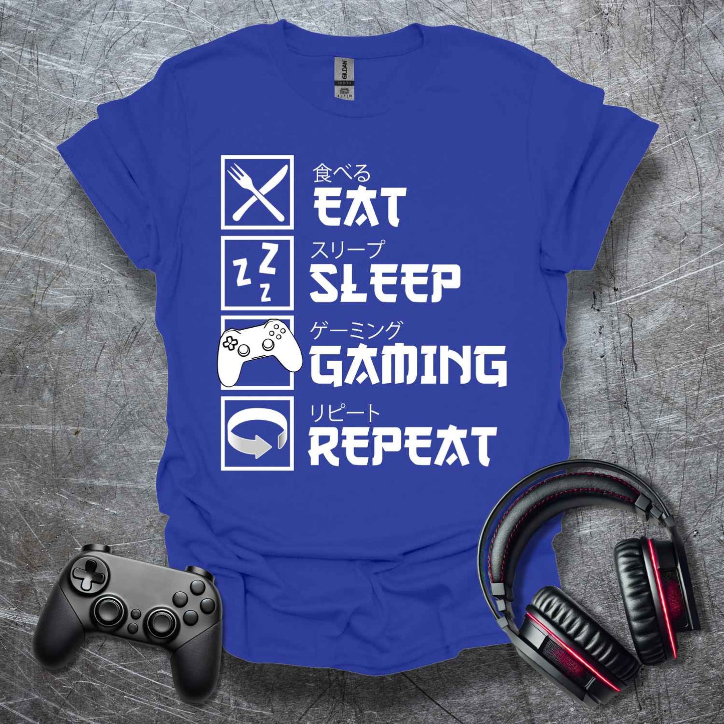 Eat Sleep Gaming Reapeat T-Shirt