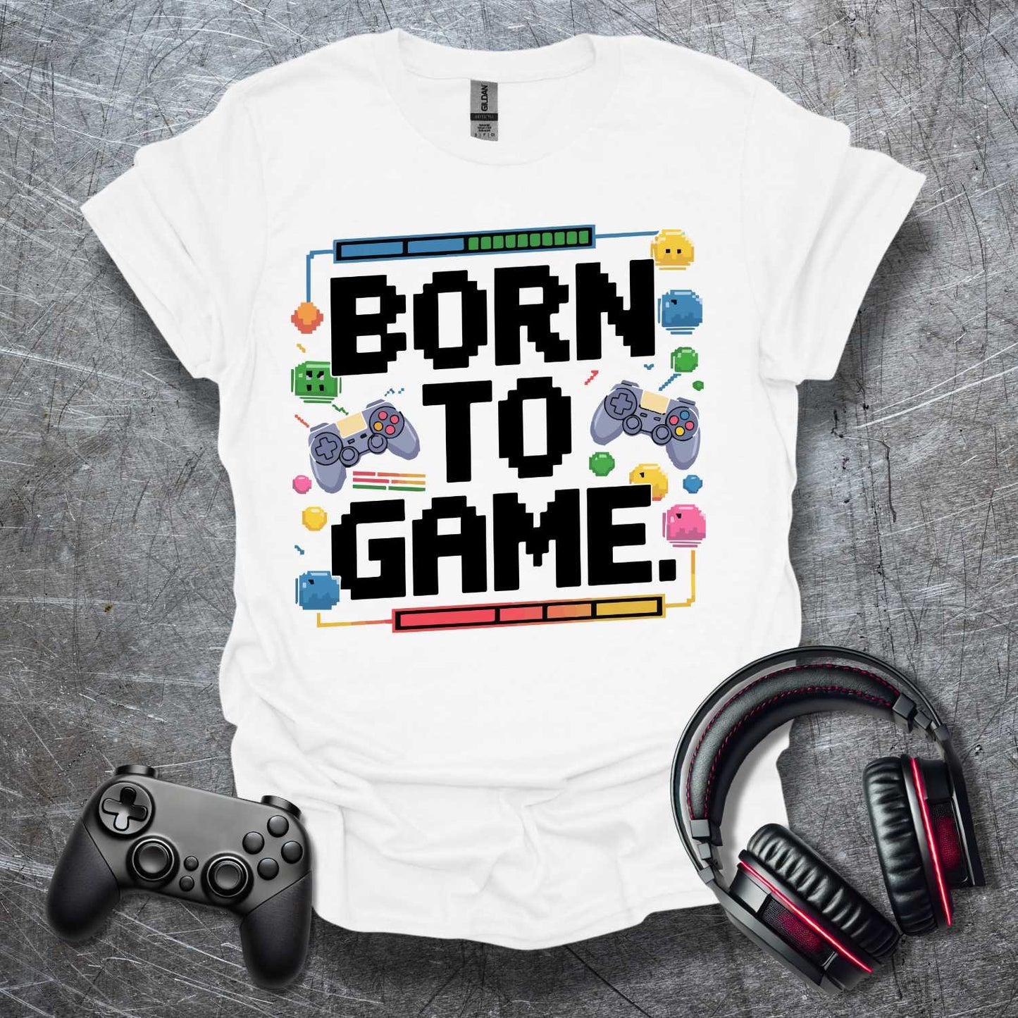 Born to Game Pixelart T-Shirt